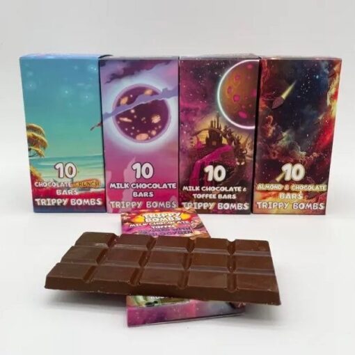trippy bombs chocolate premium taste meets mind-expanding elevation. Infused with high-grade psilocybin extract and wrapped in rich..