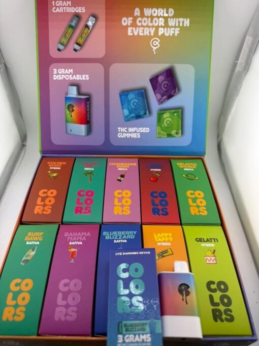 colors 3g 3 grams of premium THC oil. Engineered for bold flavor, smooth clouds, and long-lasting effects, this device delivers triple..