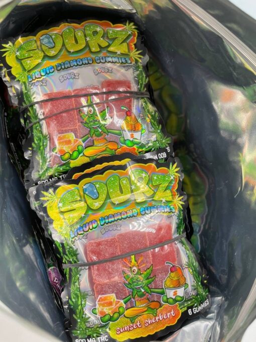 sourz liquid diamond gummies From the first bite to the final fade, Sourz Gummies bring exotic candy energy with premium extract power.They taste like fun..